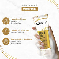 Streax Skin Bright & Shine Face wash cleanser, 100 ml| 4% Vitamin C & Glycolic Serum Complex| Face wash for man & woman| Vitamin C face wash|SLES & Paraben Free| All skin types