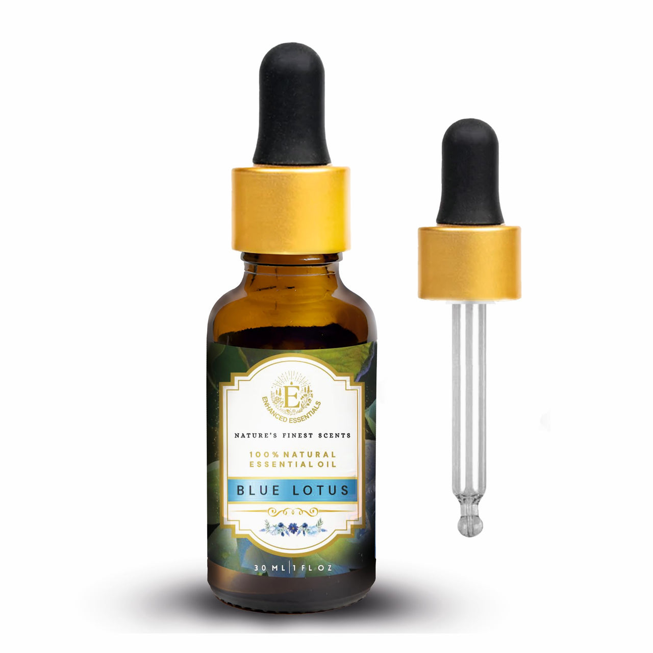 Luxurious Blue Lotus Essential Oil by Enhanced Essentials |Therapeutic Grade,Organic & Natural | Ultra Premium and Highly Concentrated Oil for Home, Diffusers, Skin, Aromatherapy, Bath, Massage,Humidifiers, Soap and Candle making| 30 ml