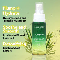 DAUGHTER EARTH Hyaluronic Acid Serum For Face | Plump Up Enriched With Multi-Molecular Hyaluronic Acid, Tremella Mushroom, Bamboo Shoots, Seaweed & Provitamin B5 | Get Hydrated & Youthful Skin - 30ml