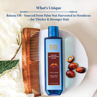 Blue Nectar Batana Oil for Thicker Hair | Pure Honduras Batana Oil for Hair Growth with Organic Almond Oil | Ayurvedic Hair Growth Oil for Stronger Hair (12 Herbs, 200 ml)