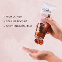 Just Herbs Organic Wild Indian Rose Refreshing Body Wash Gel for Men & Women, Cleanses, exfoliates and Paraben Free - 200 ml