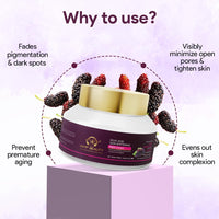 Vamp Beauty Kojic Acid Skin Brightining Night Cream | For Improving Skin Shade | Helps with Hyperpigmentation, Dark Spots | Enriched with Niacinamide, Mulberry & Licorice; For All Skin Types