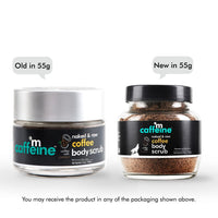 mcaffeine Exfoliating Coffee Body Scrub Powder Jar for Tan Removal&Soft-Smooth Skin|De-Tan Bathing Scrub With Coconut Oil,Removes Dirt&Dead Skin From Neck,Knees,Elbows&Arms|All Skin Types-55Gm,Unisex