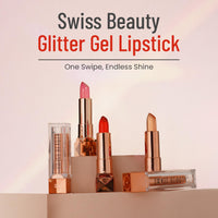Swiss Beauty Glitter Color Change Gel Lipstick | Moisturising | Glossy Finish | Gives a Natural Colour | Lightweight | Shade-02, 3.6gm