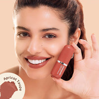 Mamaearth Creamy Matte Long Stay Lipstick with Murumuru Butter and Vitamin E for 8-Hour Long Stay (Flakeproof & Non-Drying | Intense Color Payoff) - 4.2g (Apricot Taupe)