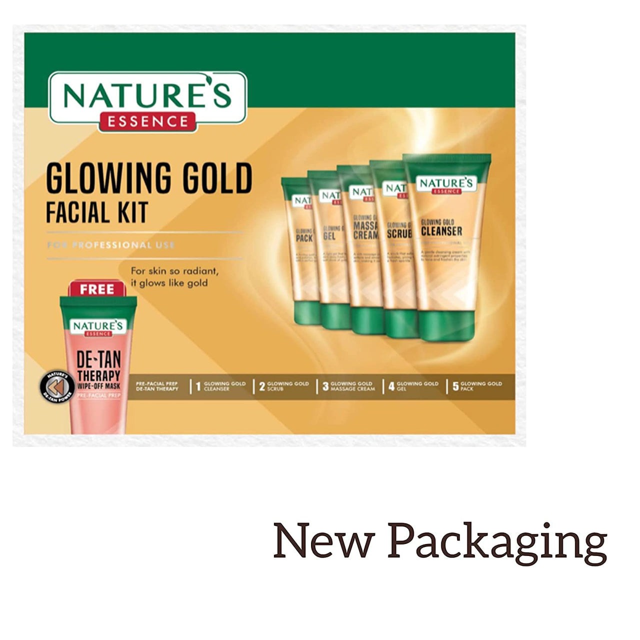 Nature's Essence Glowing Gold Facial Kit, 500g