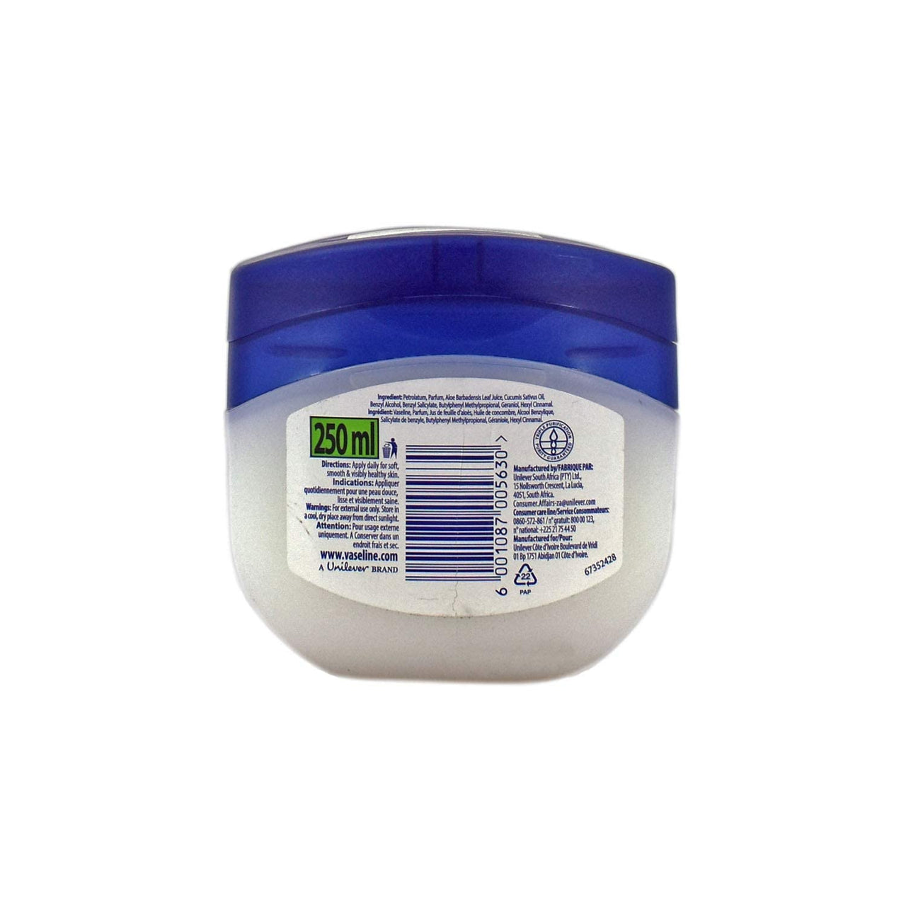 Vaseline Skin Protecting Jelly, with Multivitamins & Enhanced Fragrance, 250ml (Aloe Vera, 250ml)