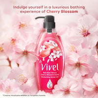 Vivel Red Aloe Vera & Cherry Blossom Scent Shower Gel, 895 ml, Moisturizing Body Wash, with Plant based Cleansers, Body wash Shower Gel for Women & Men, For All Skin Types