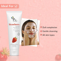 Fixderma Strawberry Face Wash with Vitamin E & Strawberry Extract | Face Wash & Face Cleanser | Face Wash for Oily Skin (All Type Skin) | Face Wash for Women & Men - 75g