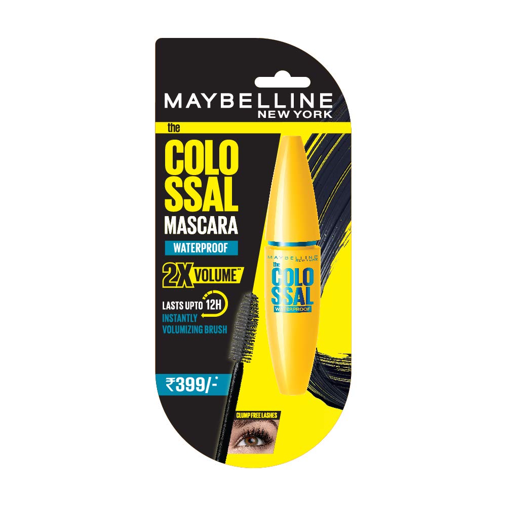 Maybelline New York Volume Express Colossal Masacara, Waterproof, Black, 10 Ml And Maybelline New York Colossal Bold Eyeliner, Black, 3G