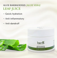 Barva Pure Aloe Gel, Suits All Skin & Hair Types - Soften & Soothe Skin, Scalp & Hair (Pack of 2)50ml.