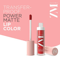ZM Zayn & Myza Transfer-Proof Power Matte Finish Lip Colour I Smudge Proof & Water Resistant I Light Weight & Extremely Smooth Formula I Vegan - Candid, 6 ml