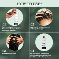Imperiale Botanique Absolute Nourishing Hair Shampoo | FDA Approved | Bhringraj, Rosemary & Silk Protein | For Thicker, Stronger Hair | Restore Vitality, Promotes Hair Growth | Adds Shine | All Hair Types | 15 Herbs, 250 ML
