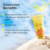 Khadi Natural Vitamin C + Hyaluronic Acid Sunscreen Aqua Gel Spf 50 Pa+++ & Watermelon & Niacinamide Sunscreen Aqua Gel Spf 50 Pa+++ Combo Pack For All Skin Types| (100Gm Each)
