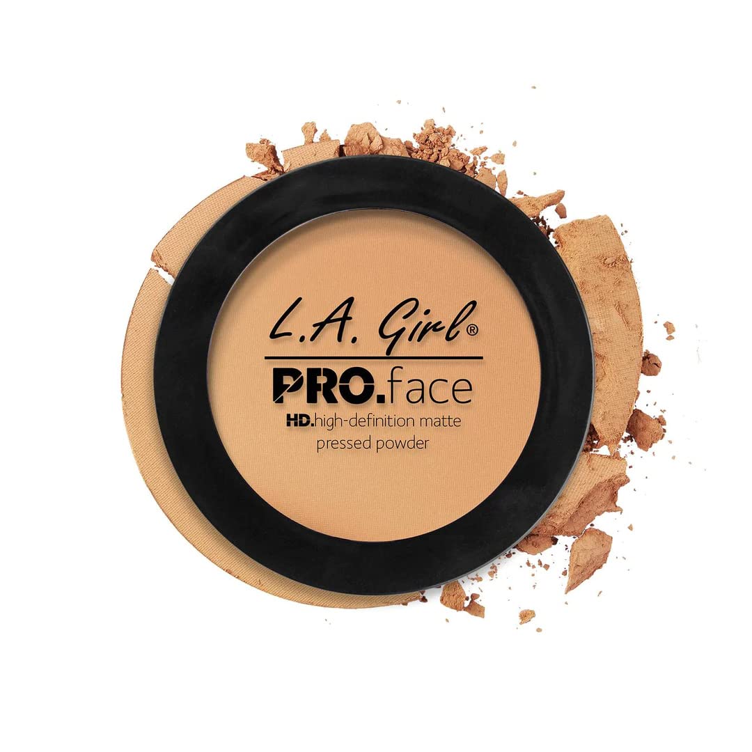 L.A GIRL HD Pro Face Pressed Powder, 8 Hr Long Stay, Smooth, Blendable, Smudge Proof, Water Proof, Matte, Classic Tan-7g