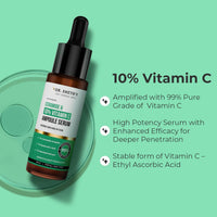 Dr. Sheth's Non-Irritating Ceramide & 10% Vitamin C Ampoule Serum | Reduces Dullness & Dark Spots | Brightens & Repairs Skin Barrier | For Beginners | 99% Pure Grade Vitamin C | All Skin Types | 30 ml