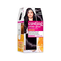 L Oréal Paris Casting Creme Gloss Hair Color - 200 Ebony Black (87.5g+72ml)