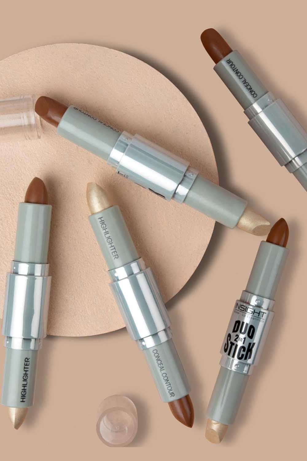 INSIGHT Cosmetics Duo Stick Conceal Contour + Highlighter, Shade-03, 8.5 gram