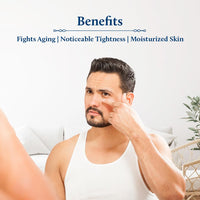 Blue Nectar Men Face Cream Natural Skin Brightening Cream Anti Aging Cream for Men with Sandalwood Saffron and Almond Oil (14 Herbs 50g)