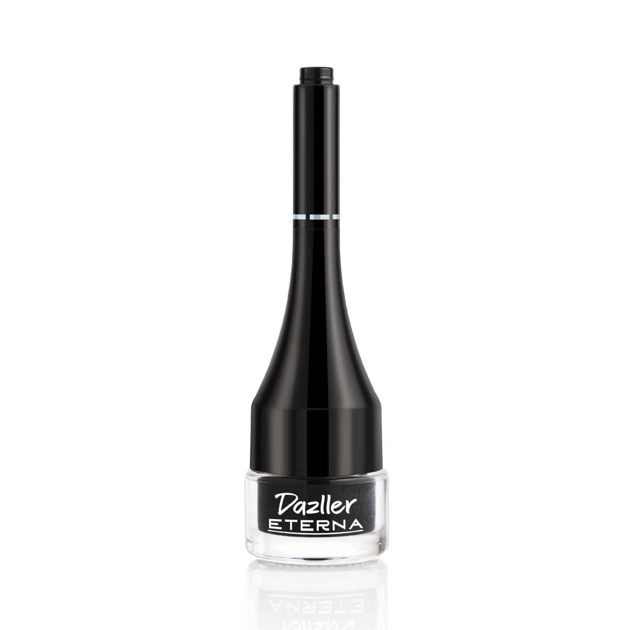 Dazller Eterna Eye Sensation Gel Eyeliner|Water-proof|Smudge-proof|Infused Herbal Extracts - Chamomile & Calendula|Flat Brush|Deep Matte Black|3g