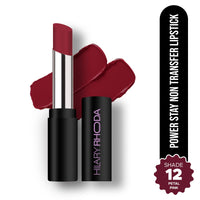 Hilary Rhoda Power Stay NonTransfer Lipstick | Matte Finish | Infused with Vitamin E & Shea Butter | Lightweight & Highly Pigmented | Glides Easily & Smudge-Proof |3.2g (Petal Pink - Shade 12)