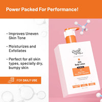 Chemist At Play AHA Body Lotion with 5% Natural AHA, Niacinamide, Shea Butter | For Exfoliating Dry & Dead Skin Cells | Provides Deep Nourishment, Moisturization & Radiant Skin | Reduces tan & Appearance of Strawberry Legs | Skin Brightening Lotion | 236m