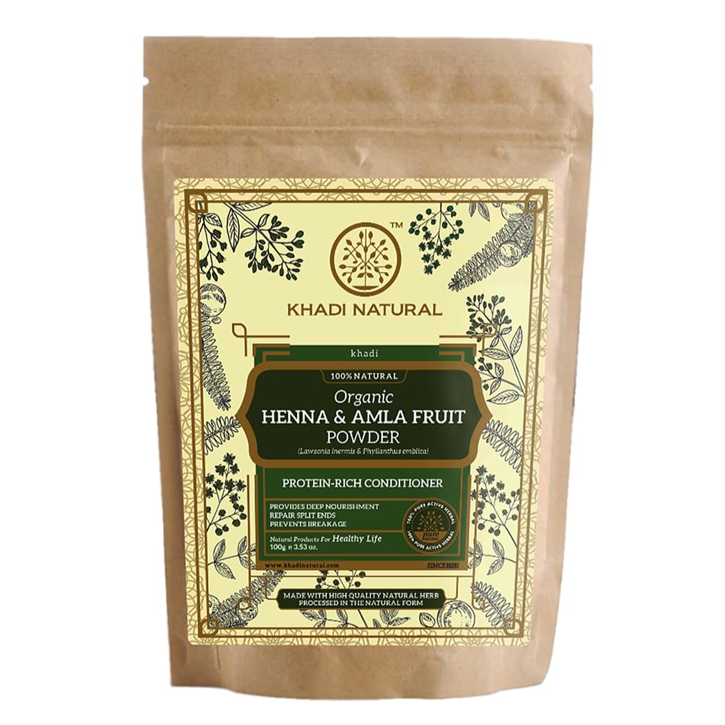 KHADI NATURAL Henna & Amla Fruit Organic Powder