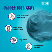 Streax Professional Streax Mystic Blue Highlights (Blue), 100 Grams