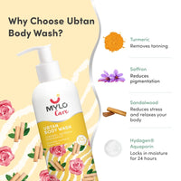 Mylo Veda Ubtan Body Lotion-275ml for Glowing Skin with the Goodness of Nalpamaradi Oil, Turmeric, Cocoa Butter & Shea Butter, Free from Parabens, Sulfates, Phthalates, Mineral Oil for All Skin Types