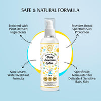 Mom & World Kidsy Face Wash Tear Free, 120ml + Baby Sunscreen Lotion Spf 50 Pa+++