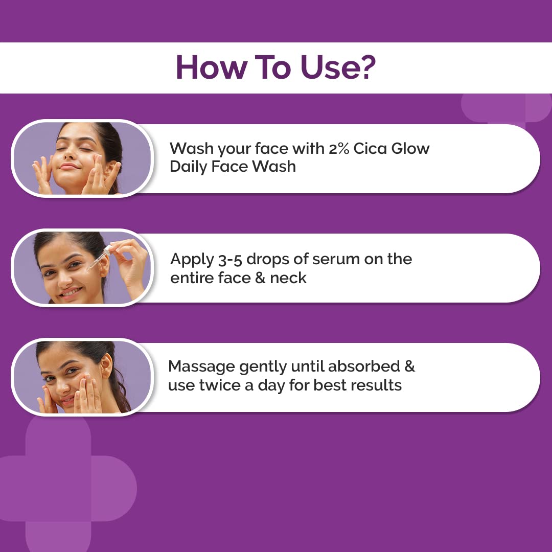The Derma Co 10% Cica Glow Face Serum with Tranexamic Acid & Kojic Acid for Glowing Skin - 30ml