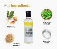 Love Earth Argan Oil-Infused Micellar Water Makeup & Pollutant Remover With Argan Oil & Micellar Water For All Skin Types 100ml