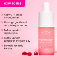 Dot & Key Pomegranate & Retinol Anti Ageing Serum for Face| Boosts Collagen | Reduces Fine Lines & Wrinkles| For Mature, Combination & Dry Skin | Fights Signs of Ageing, 20ml