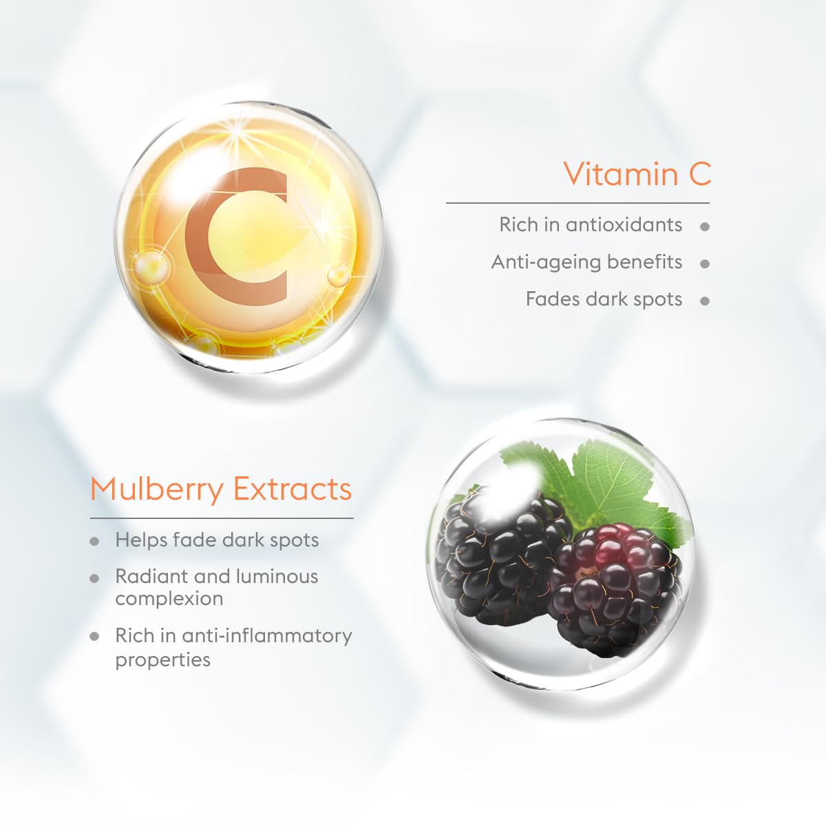 VLCC Vitamin C & Mulberry Serum Facewash - 150 ml to Reduce Blemishes & Brighten for AM | with Free Hyaluronic Acid & Aloe Vera Serum Facewash - 150 ml to Strengthen Skin Barrier for PM (B1G1)
