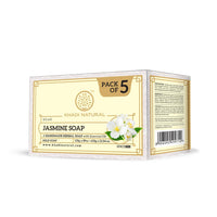 Khadi Natural Natural Jasmine Soap |Herbal Bathing Soap for Healthy Skin|Natural soap with essential oils|Stress-relieving properties| Suitable for All Skin Types | (Pack of 5) (5x125 g) (625 g)