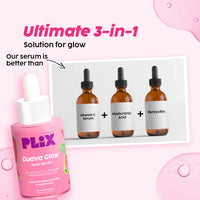PLIX - THE PLANT FIX 23% Vitamin C Guava Face Serum for Skin Brightening, Clear, Glowing & even toned complexion, 20ml (Pack of 1) with Hyaluronic acid & Pentavitin for Women & Men for All Skin Types