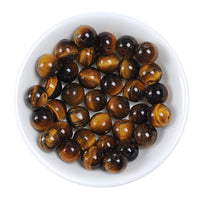 Natural Stone Beads 10mm Yellow Tiger Eye Gemstone Round Loose Beads Crystal Energy Stone Healing Power for Jewelry Making DIY,1 Strand 15