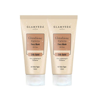 Glamveda Glutathione 24k Gold Face Wash Lightens skin tone (Pack of 2) 200 ml | Enhances Natural Radiance, Glow Booster | For All Skin Types (2)