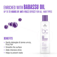 Schwarzkopf Professional Bonacure Frizz Away Treatment with Babassu Oil, 250 ml and Bonacure Frizz Away Shampoo, 200 ml