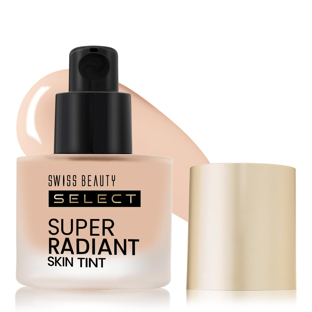 SWISS BEAUTY Select Super Radiant Hydrating Liquid Skin Tint | With Hyaluronic Acid | Provides Natural, Dewy Glow | Shade- Nude Glow, 30Gm