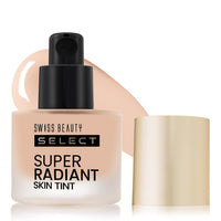 SWISS BEAUTY Select Super Radiant Hydrating Liquid Skin Tint | With Hyaluronic Acid | Provides Natural, Dewy Glow | Shade- Nude Glow, 30Gm