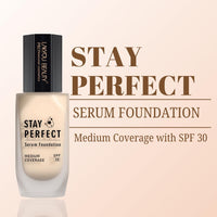 Lakyou Beauty Stay Perfect Serum Foundation 30ml | Medium Coverge with SPF 30 | 24HRS wear for radiant and healthy looking skin (Soft Ivory)