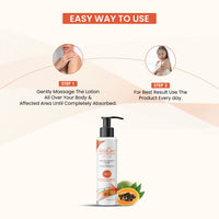 Kozicare Cream Papaya Body Lotion 200ml | Shea Butter & Niacinamide | Kojic Acid Body Lotion for Women & Men | Skin Lightening & Hydrating | Non Greasy & Fast Absorption | Moisturizer for Body - Pack of 10