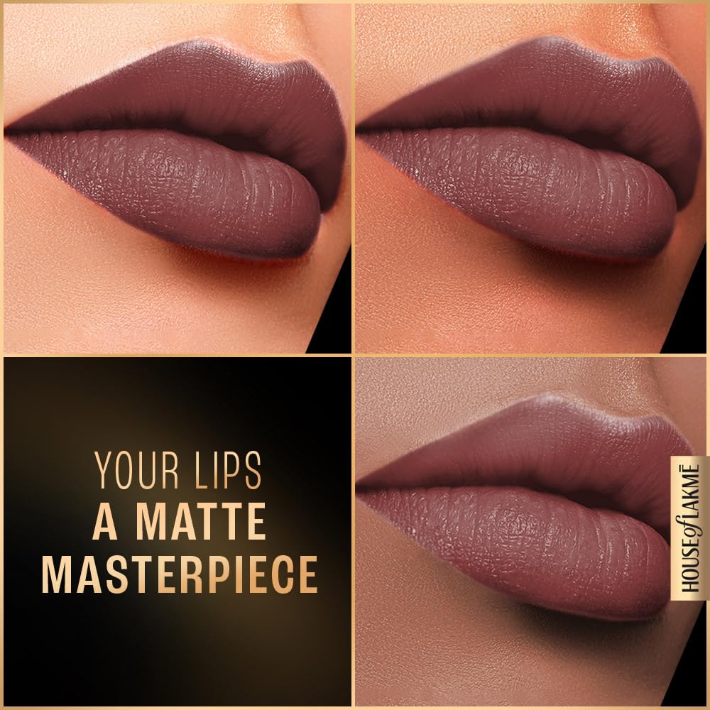 Lakmé Forever Matte Liquid Lip, 16Hr Lipstick, Lightweight & Transferproof - Nude Dream, 5.6Ml (Pack of 2)