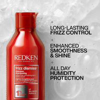 Redken Frizz Dismiss Sulphate Free Shampoo With Smoothening Complex, 300 ml | Professional pH Balancing Shampoo for Dry & Frizzy Hair | Smoothens Hair, Adds Shine & Manages Frizz | For Men & Women