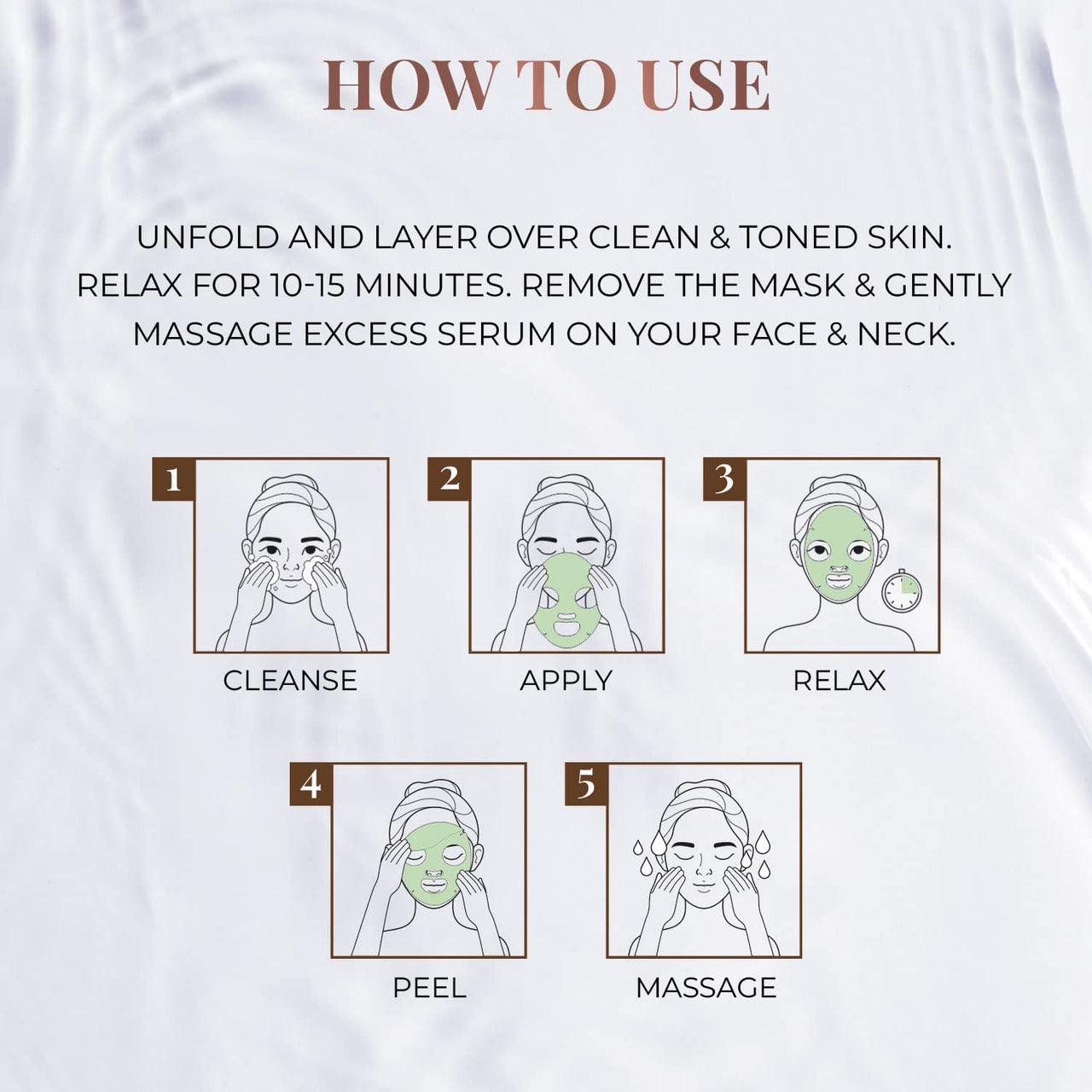 Just Herbs Sheet Mask Glowing Skin Serum Masks, 20g (Green Tea, Mint, Cucumber)