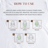 Just Herbs Sheet Mask Glowing Skin Serum Masks, 20g (Green Tea, Mint, Cucumber)