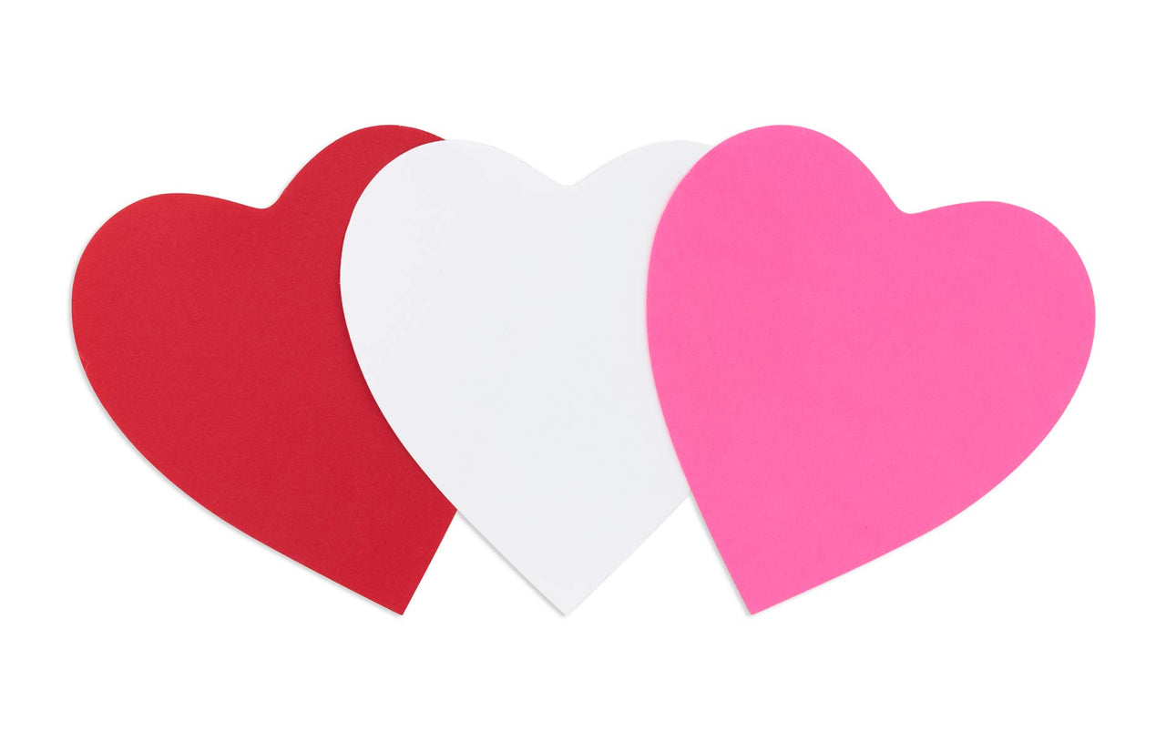 Hygloss Heart Shape Paper Cut-Outs for Arts and Crafts-Many Creative Uses-Valentine’s Day Activities-Red, Pink and White-6 Inches-Jumbo Pack-240 Pcs Heart (6") 240 Pcs