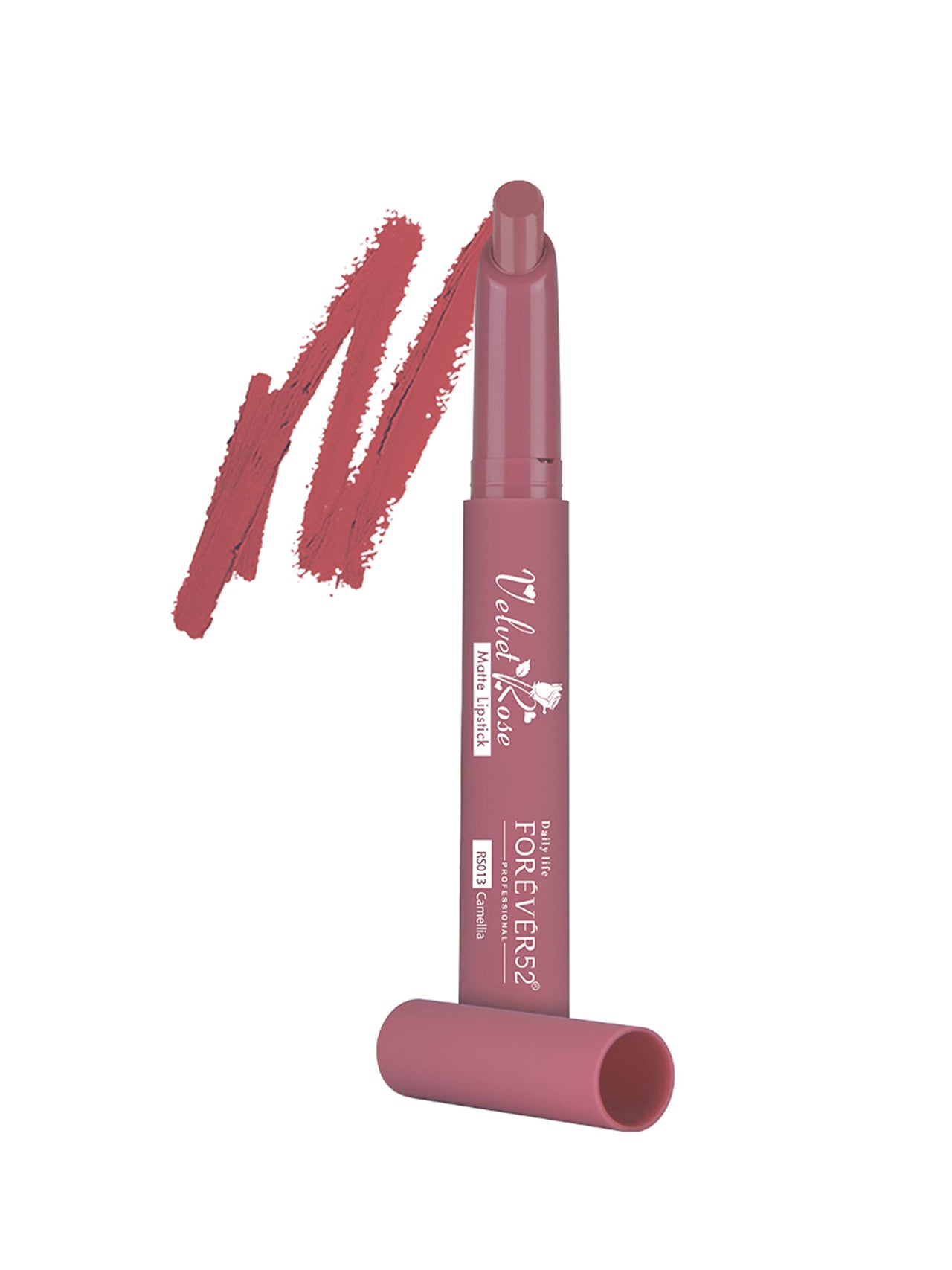 Forever52 Daily Life Velvet Rose Matte Long Lasting Crayon Lipstick (Enriched With Rose Oil) Hydrating And Long-Lasting Matte Lip Color Bold And Silky Matte Finish Look - (Camellia) Rs013