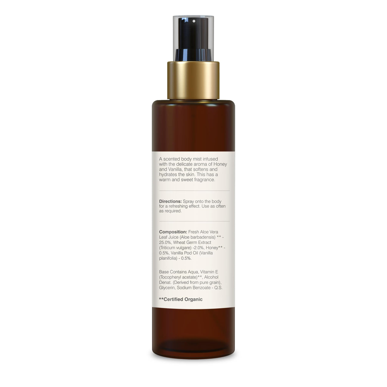 Forest Essentials Body Mist Honey & Vanilla | Natural & Hydrating Body Spray For Men & Women | Luxury Floral and Oriental Fragrance | 130 ml